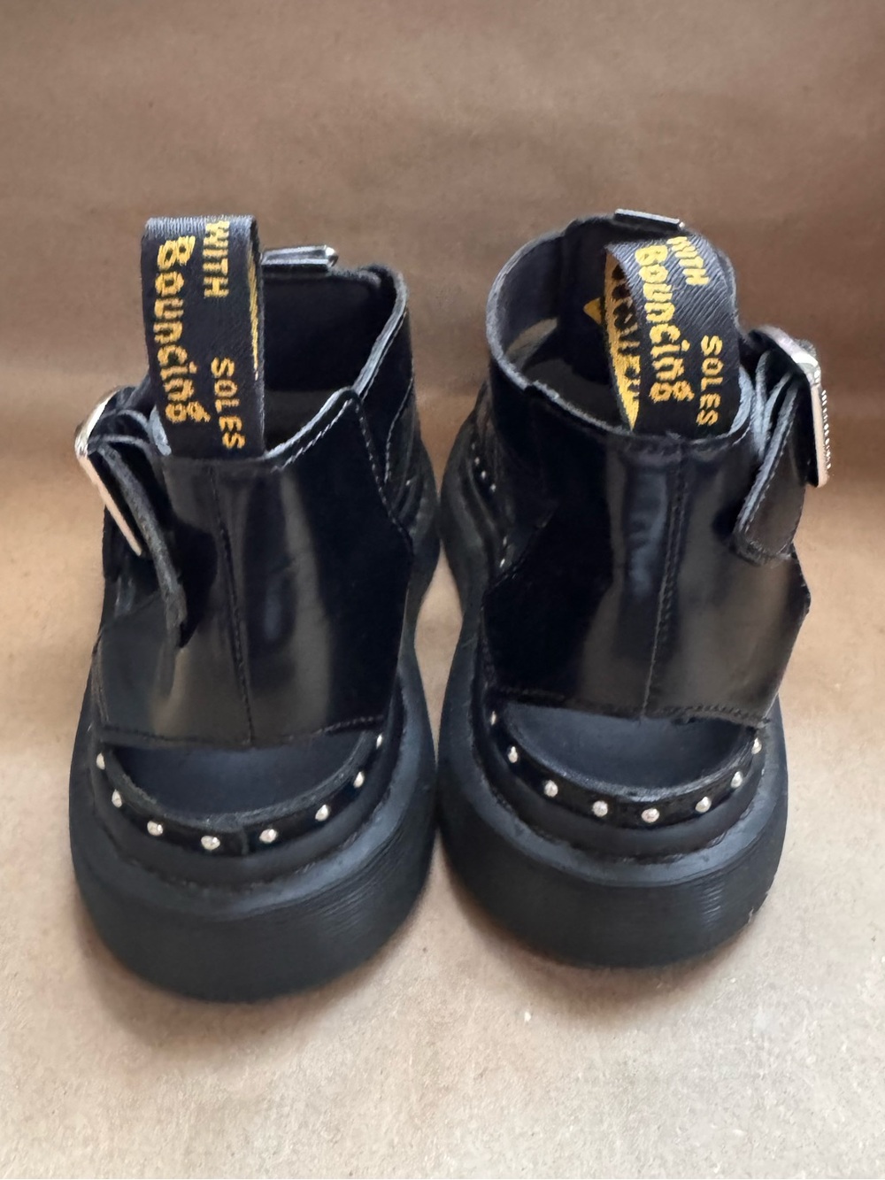 Dr Martens Mackaye Hardware Black Buttero Leather Strap Sandals. Size UK5/US7 - Picture 4 of 7